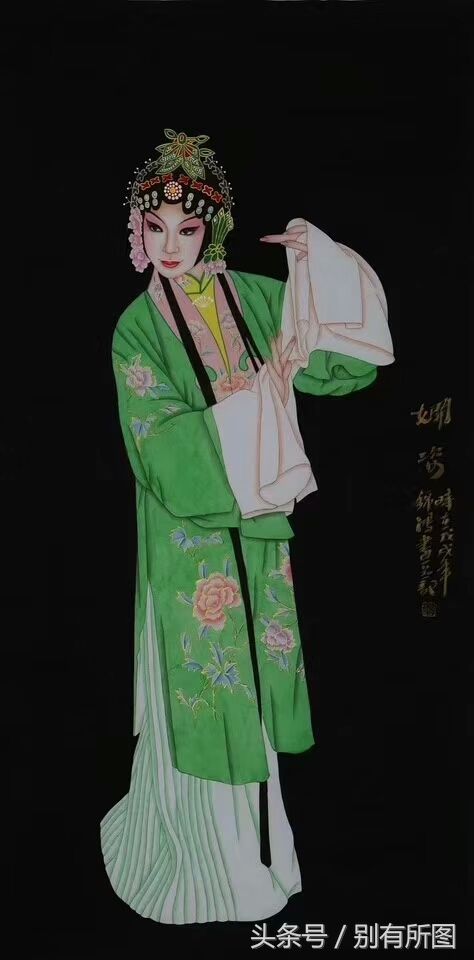 美协李锦鸿国画精品四尺工笔戏曲人物画八幅图作品系列之一欣赏