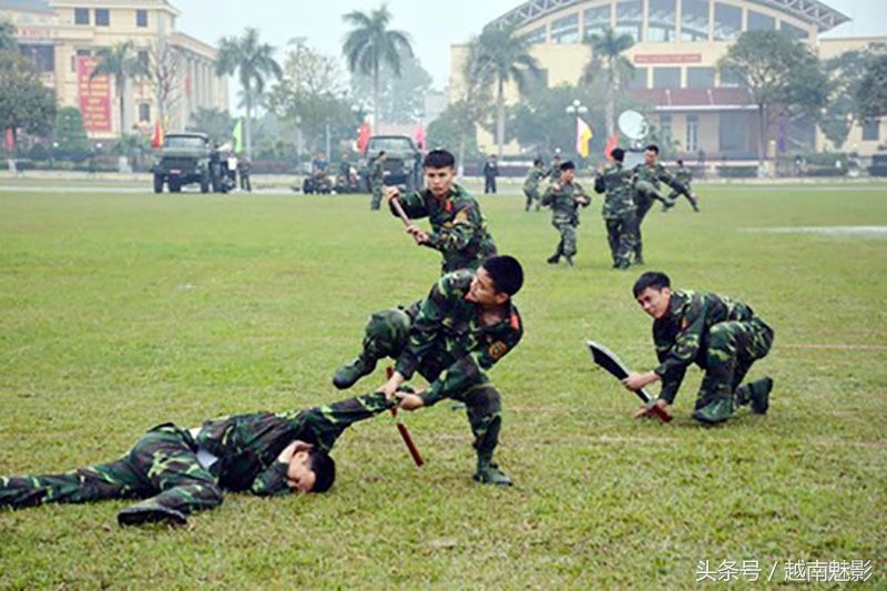 一组越南特种部队日常训练照,迷彩服像豹纹,练气功开挂