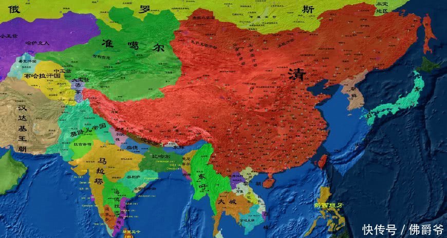 俄罗斯侵占清朝那么多领土,为什么地图上还标记着清朝