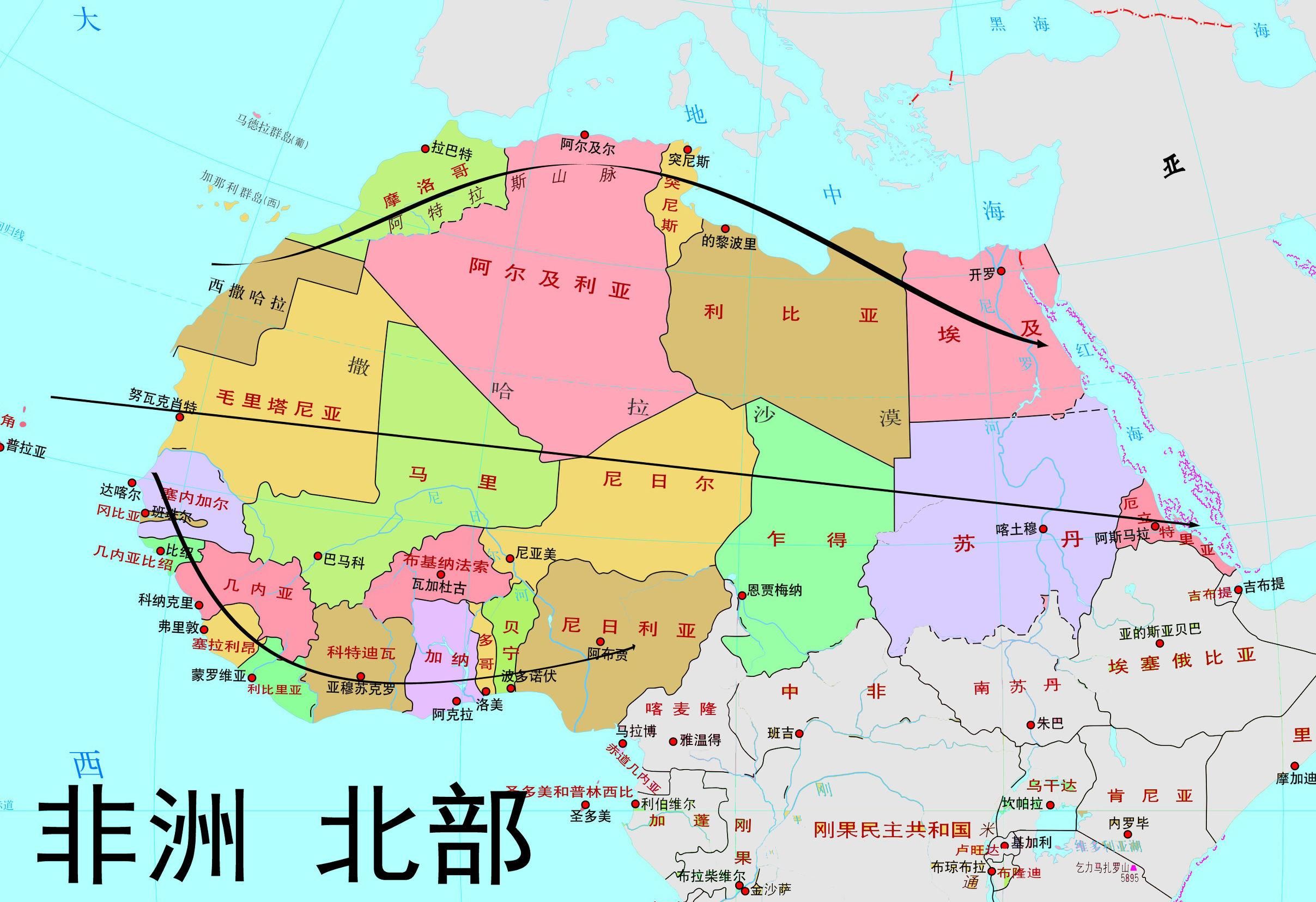 王老师学地理:一图认识欧洲,非洲国家