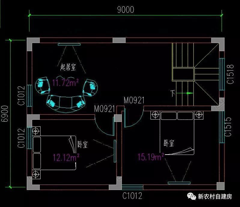 5款农村自建房图纸,70-80平的小户型别墅,最多不超过