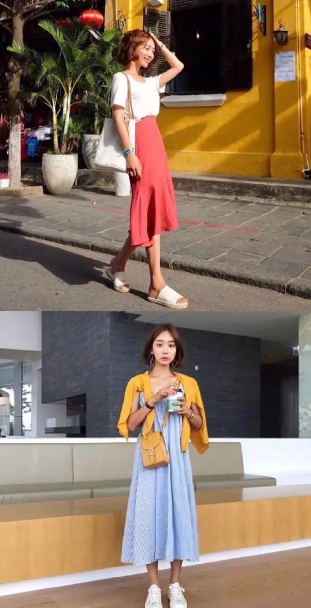 小麦肤色女孩的chic穿搭