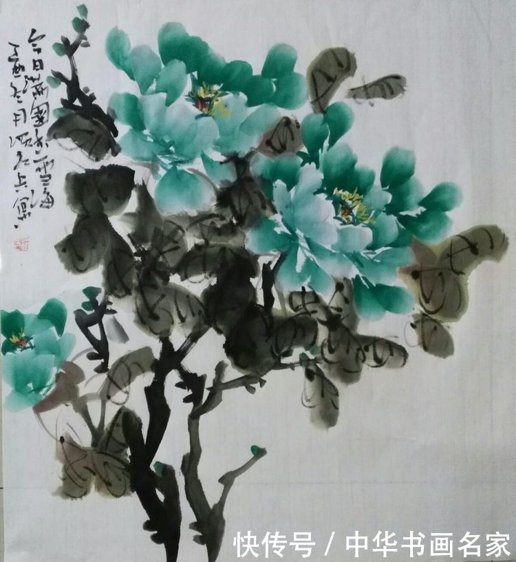 多买胭脂画牡丹——安徽淮北画家温红兵写意小品