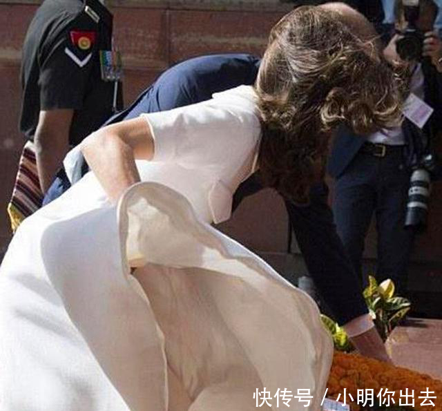 凯特王妃的"尴尬瞬间",裙子多次被风吹起,依然保持优雅微笑