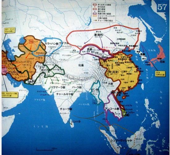 北宋,辽,西夏对峙时期的中国.