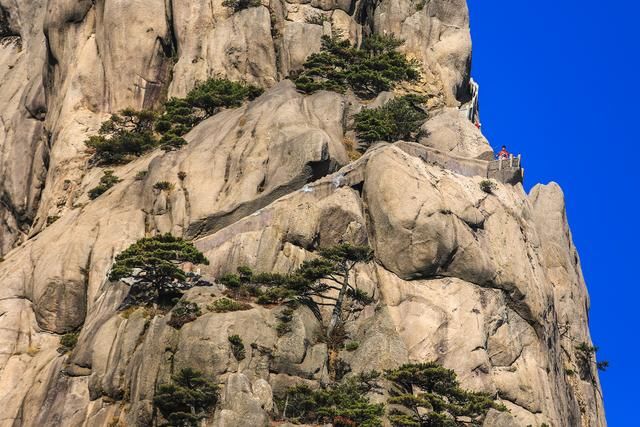 顶上平坦开阔,可观东海奇景,西海群峰,炼丹,天都,莲花,玉屏,鳌鱼诸峰