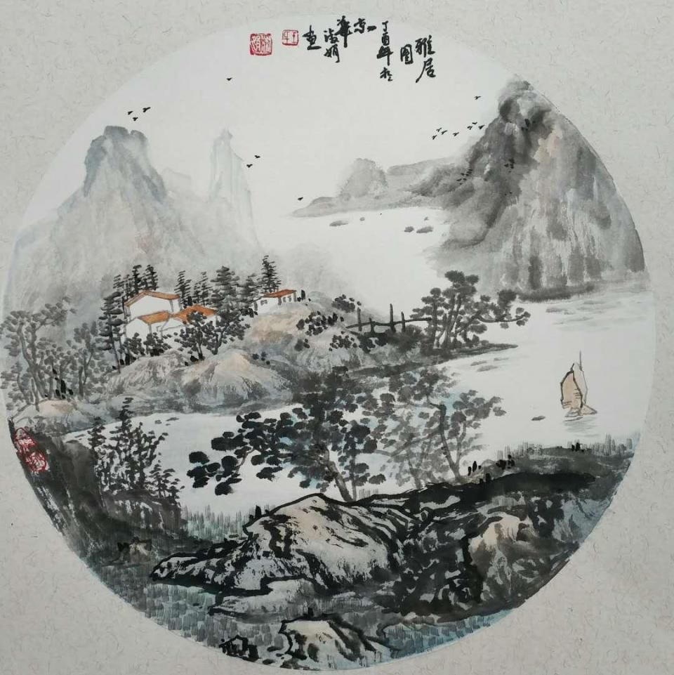 品王淑娟山水画 感受高山流水鸟语花香的恬静世界