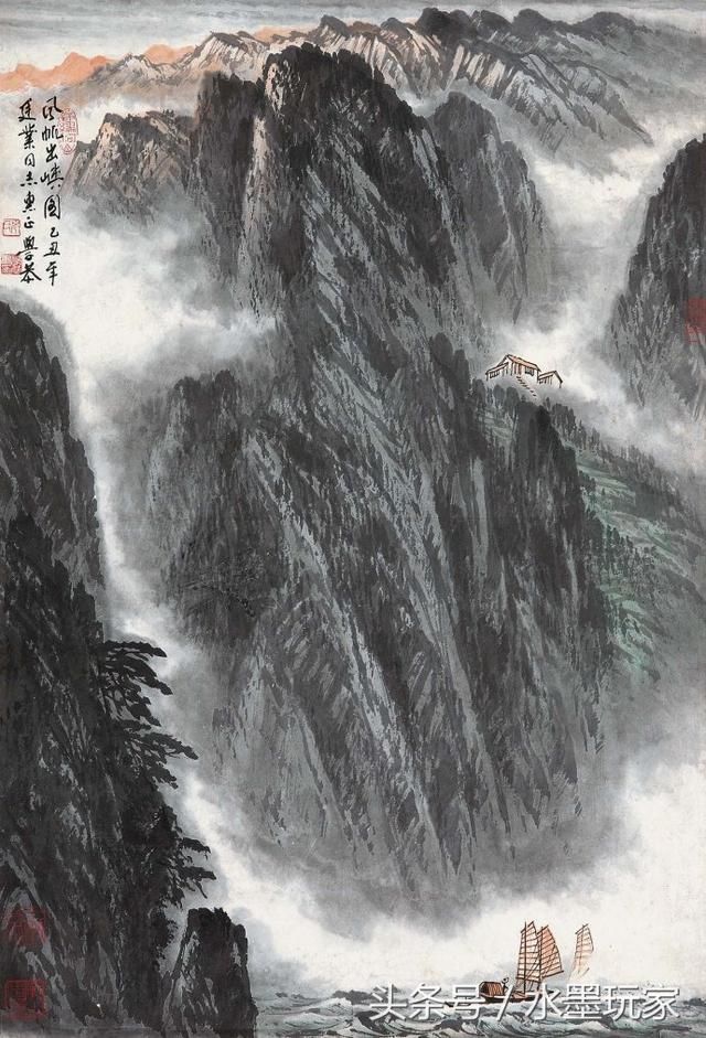 "纵笔急浪,放歌大江"-三峡画派岑学恭山水画作品欣赏