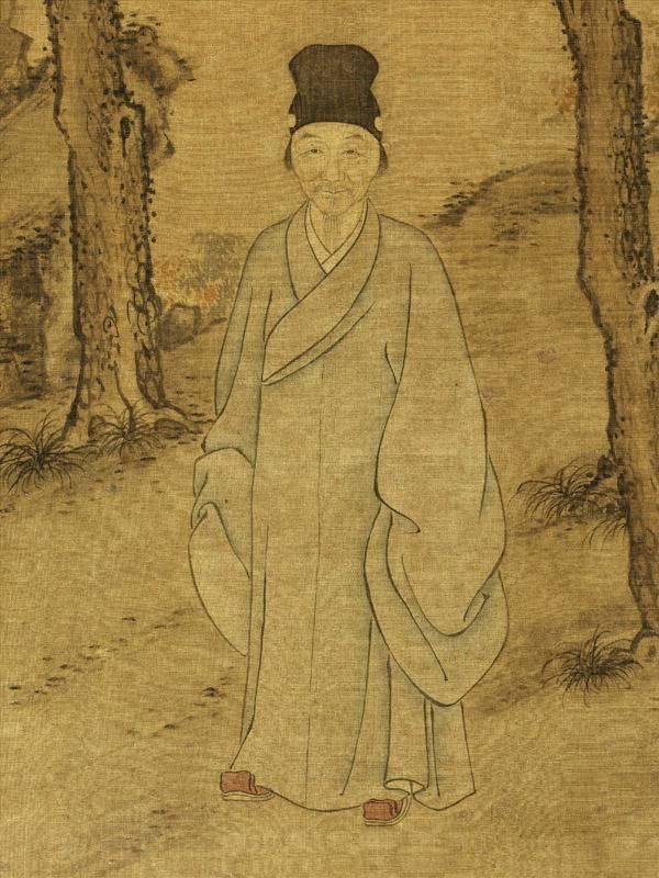 明|董其昌 写在泥金笺上行草诗帖欣赏
