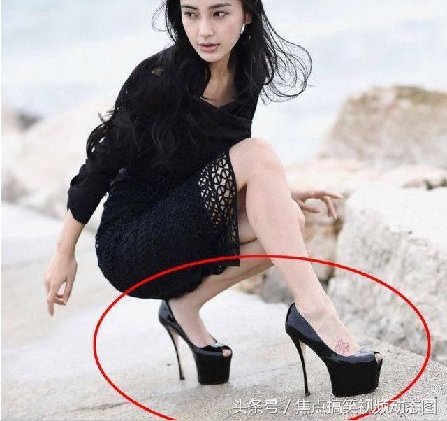 官方标明身高168厘米的angelababy,谁信?谁信谁出来看看.