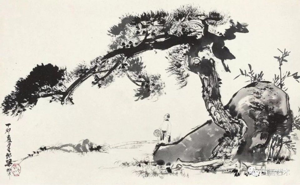 跟名家学国画:梁树年大师讲解松树画法