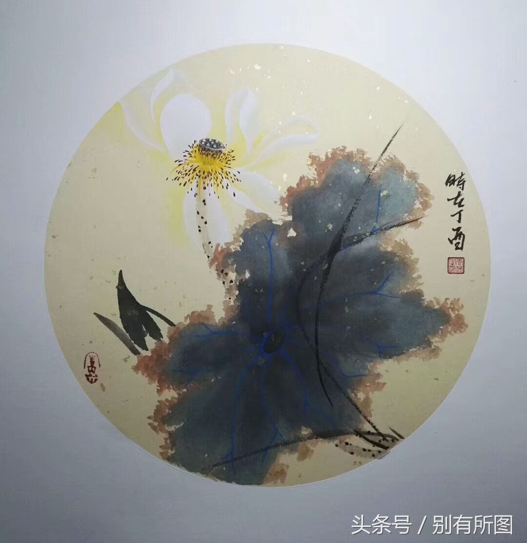 画家王猛老师精品国画花鸟画斗方软卡小品,50cm作品九