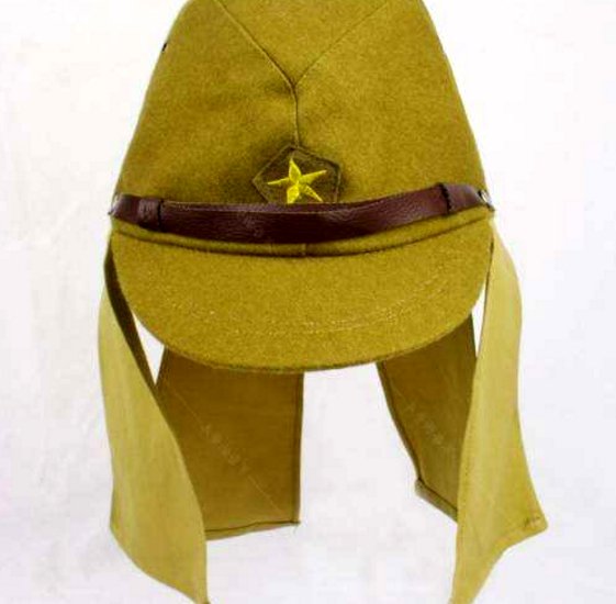 自1938年开始,日军便统一更换了这种军帽,正式名称叫98式略帽.