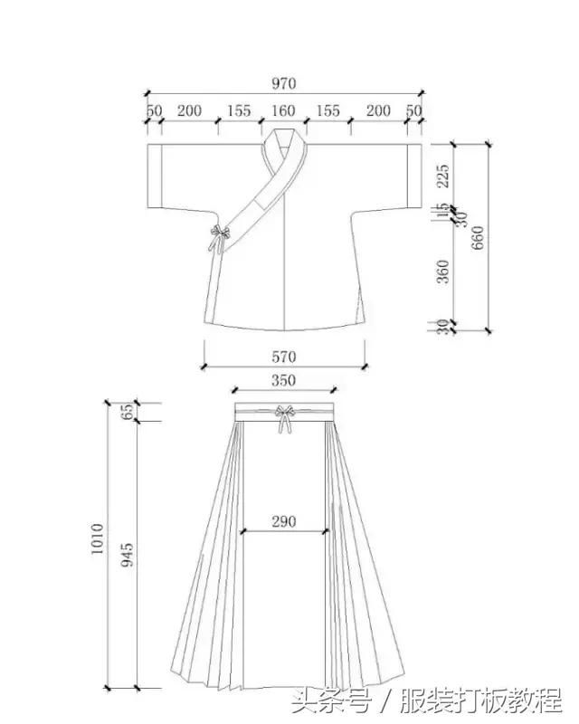 最全"汉服"裁剪制图 都在这了