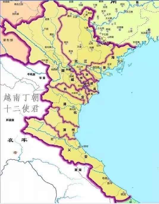 独立后的越南疆域也很小,仅限于今天的越南北部.图片