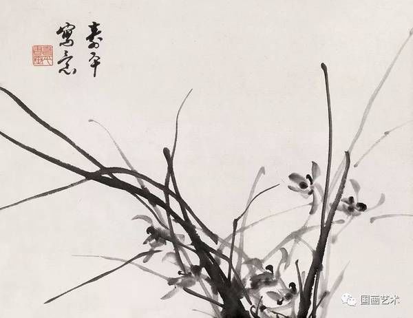 现当代名家:董寿平兰花作品欣赏