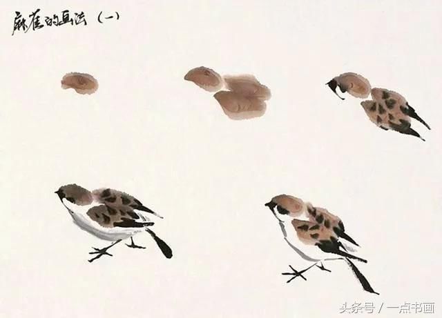 国画入门丨怎样画麻雀图解