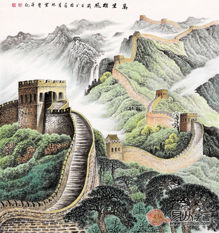 谁的长城山水画画的好?外媒评价这两位各有千秋