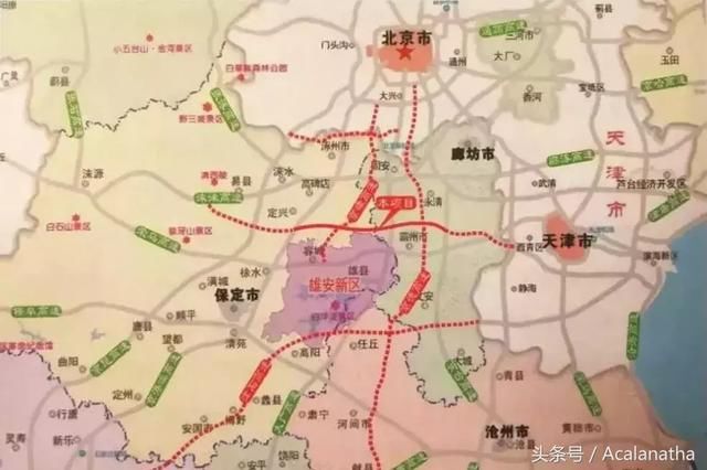 荣乌高速公路新线示意图 如下为霸州市京德高速征地拆迁通告