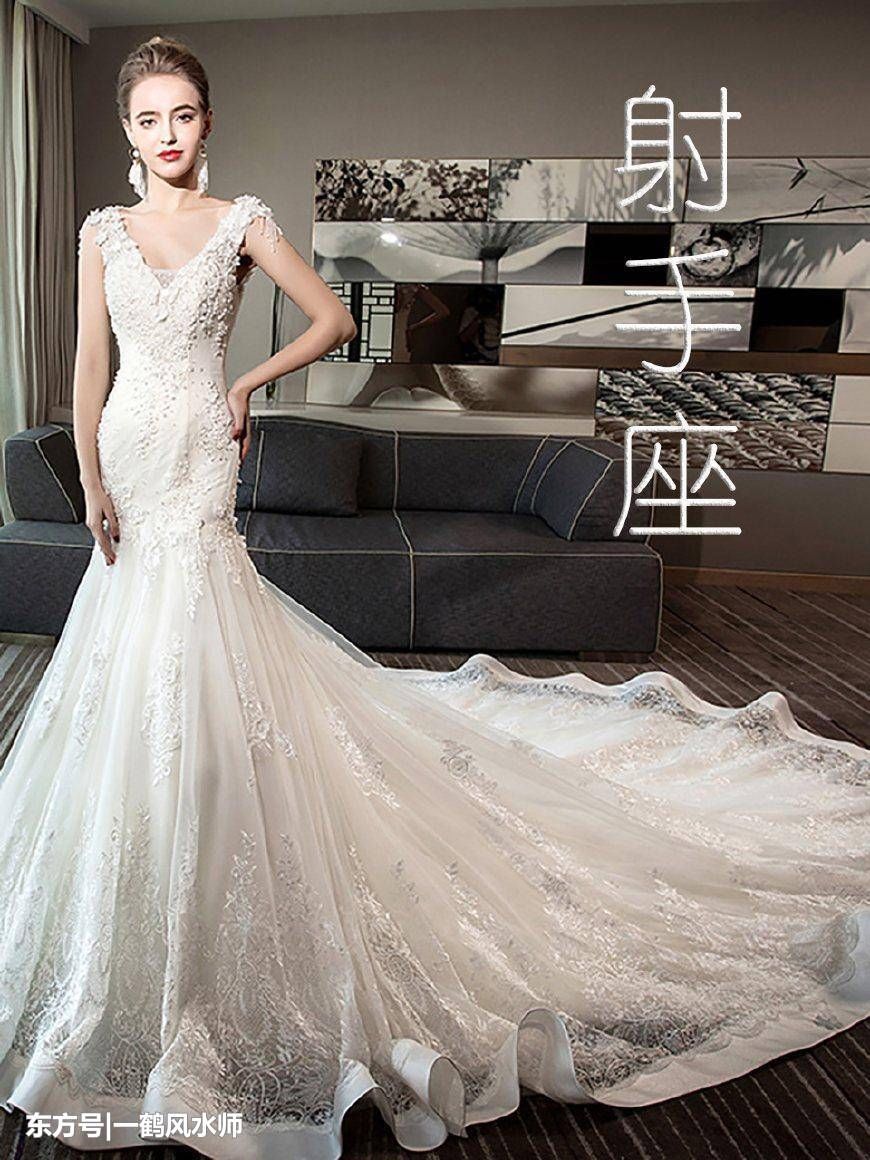 12星座最唯美的专属收腰鱼尾婚纱,天秤座大气,狮子座高贵