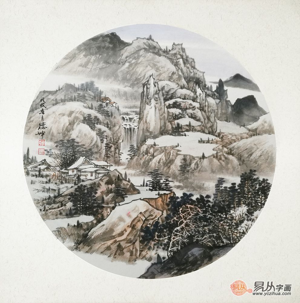 当代名家林德坤山水画小品欣赏,咫尺之间尽显笔墨技法!