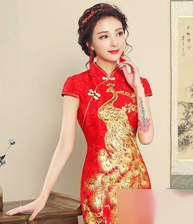 12款中国新娘旗袍发型,新娘复古优雅盘发发型!