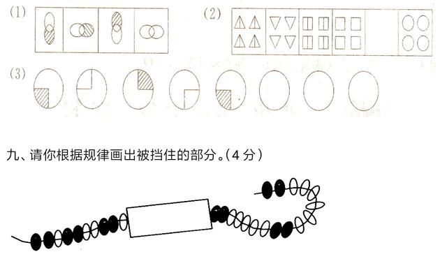 一下数学七单元《找规律》试卷,最后一题对小孩来说太