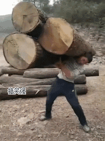 搞笑gif:请告诉我这不是真的,普通人怎么可能有这么大