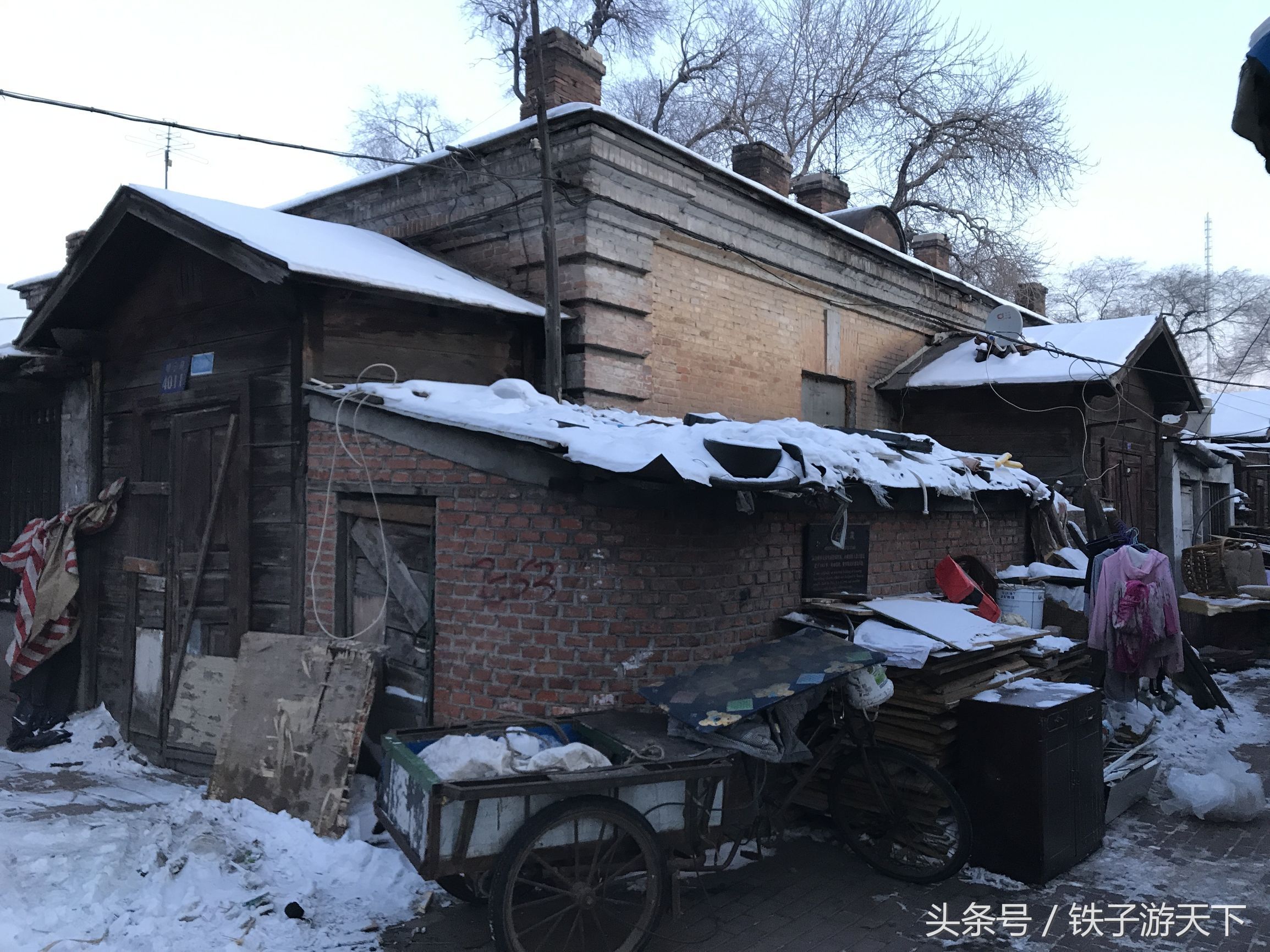 哈尔滨,顾乡车站街的百年老建筑