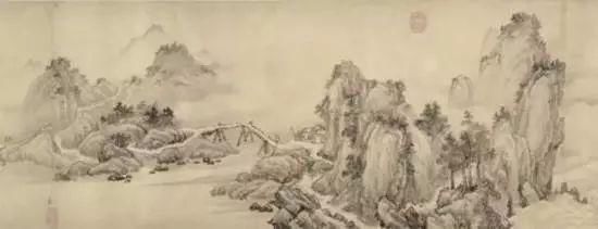 维摩经变图 除了宗教鬼神以外,吴道子同样擅长于山水画,他主画的