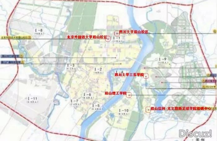 【眉山岷东新区大学城】 规划新建 |四川大学眉山校区,四川大学三苏