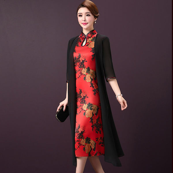 旗袍连衣裙优雅古典美旗袍,美观的同时更能增显品质与质感,中国风典雅