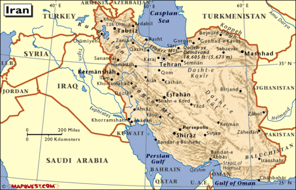 伊朗地理位置