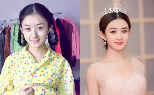 女星成名前后对比照,杨幂,范冰冰不敢认,刘诗诗从小美到大