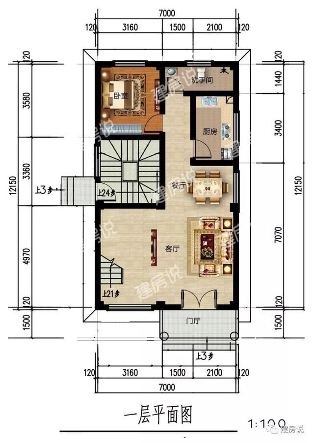 被贴心的设计师感动得要哭了,7米宽的地也能建这么好看的别墅