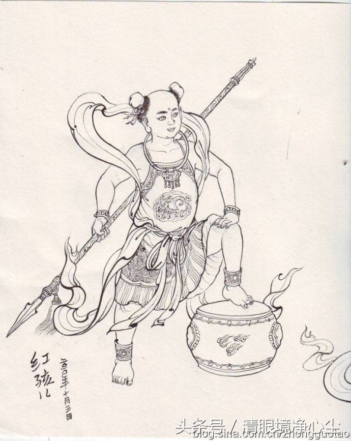 手绘的西游记人物,女妖怪还能这么美?