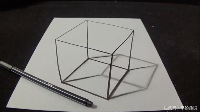 立体画又来啦!就是这么简单,六步教你画出3d版正方体!