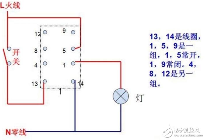 继电器作用 - 24v继电器实物接线图接法怎么接?接线图