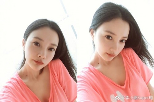 组图:李小璐穿睡衣卖萌自拍 大眼睛长睫毛少女感十足