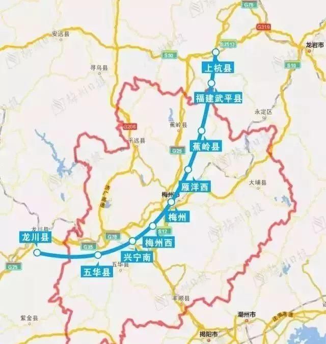 5,广河高铁:即广州至河源高铁,其中龙川至河源段与赣深客专共线,初定
