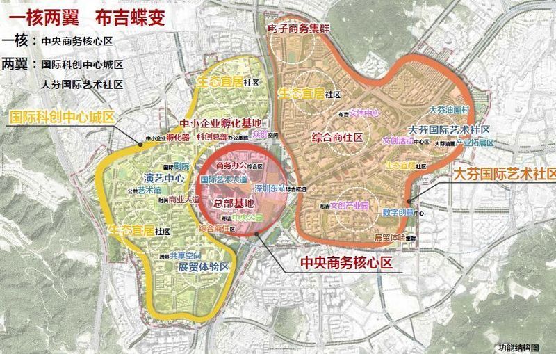 规划布吉中央公园 串联布吉公园,东站枢纽上盖生态公园 核心区中央