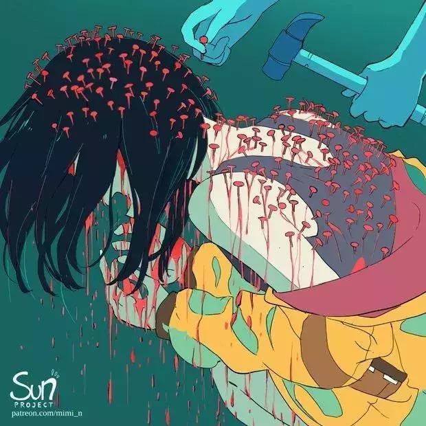 负能量满满的插画直击人性,细思极恐!