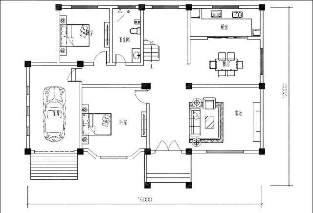 12米×16米房子设计图