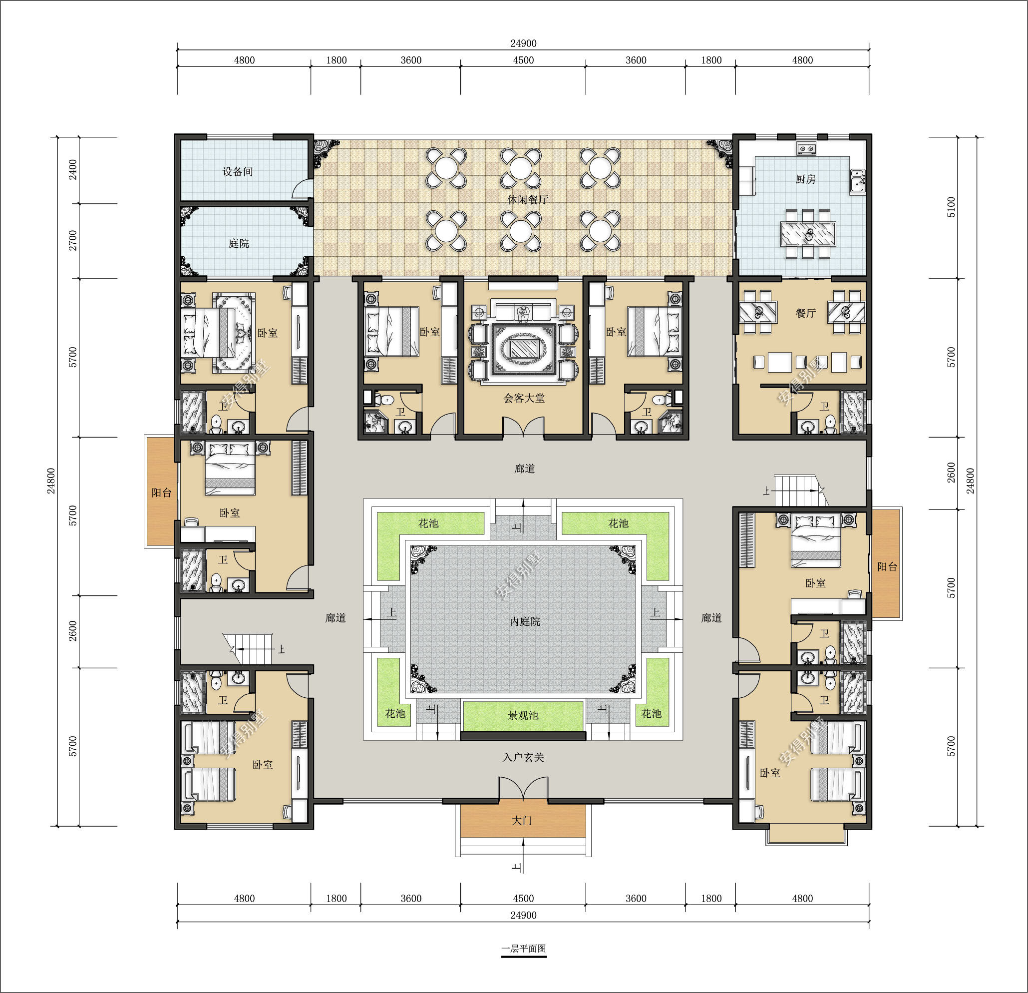 超美民宿四合院设计,农村自建合院建筑图纸,胜过城市