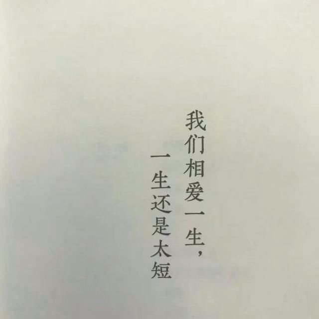 我们相爱一生,一生还是太短
