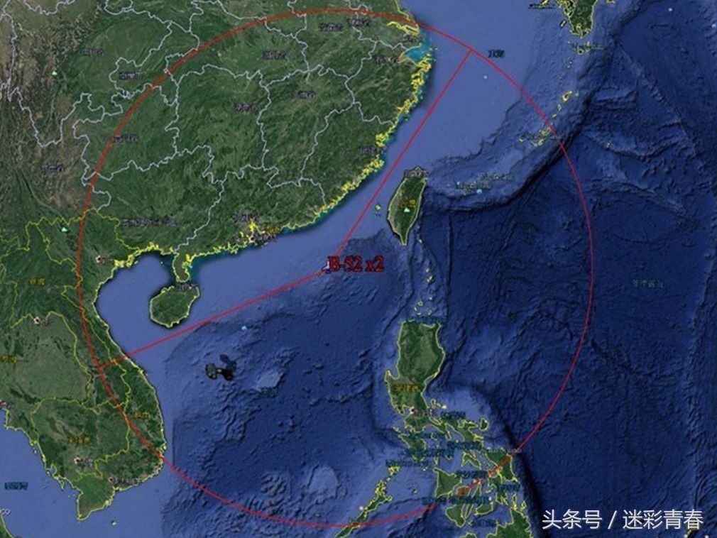 699x360 29kb jpeg 距离250公里,美军b52战略轰炸机抵近中国广东