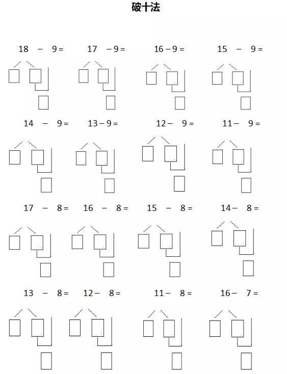 小学数学凑十法和破十法儿歌,简单又好记