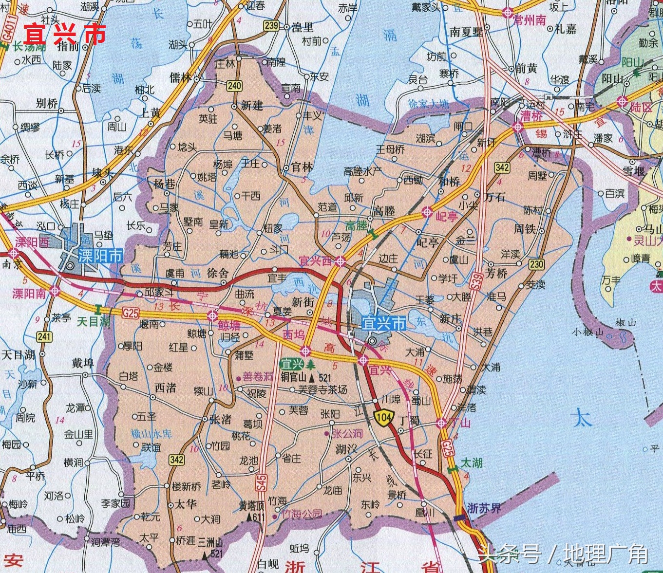 江苏省无锡市行政区划地图(含各区市gdp)图片
