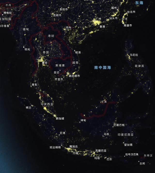 最清晰的世界夜景卫星图,中国最发达的省份你知道在哪