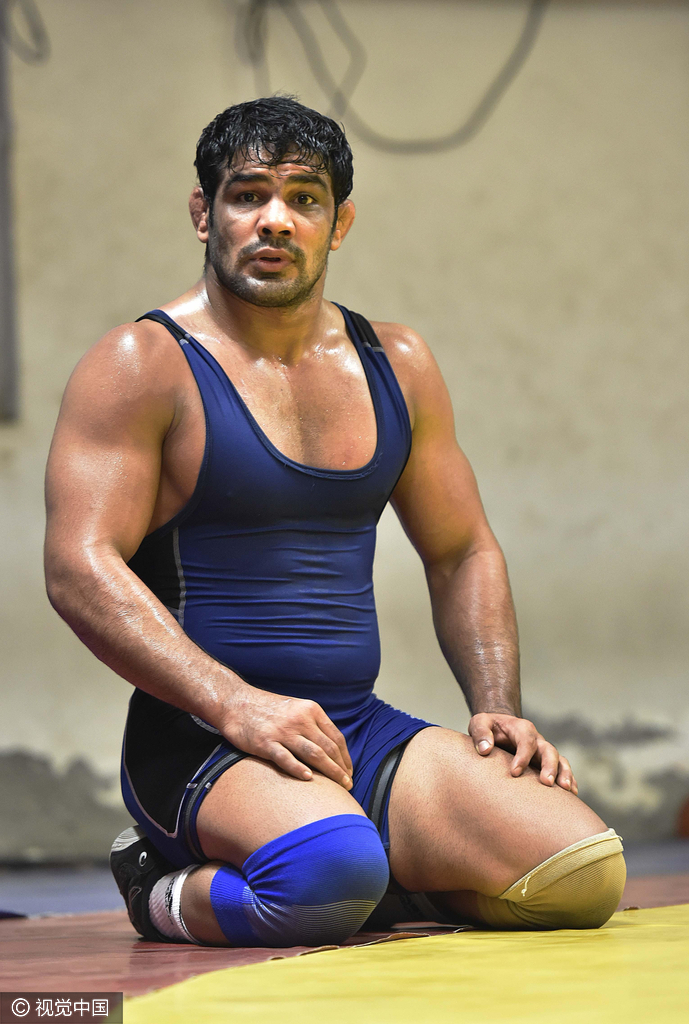 印度摔跤手sushil kumar备战奥运